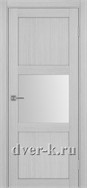 Межкомнатная дверь Оптима Порте Турин 530.121 в экошпоне дуб серый со стеклом Мателюкс
