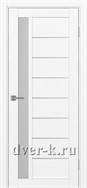 Межкомнатная дверь Оптима Порте Турин 554.21 в экошпоне белый снежный со стеклом Мателюкс