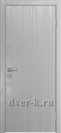 Глухая шпонированная дверь Vertikal-13 в светло-сером цвете