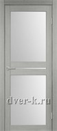 Межкомнатная дверь Оптима Порте Турин 520.222 в экошпоне дуб серый со стеклом Мателюкс