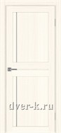 Глухая межкомнатная дверь Турин 523.111 АПП SC в экошпоне ясень светлый с молдингом матовый хром