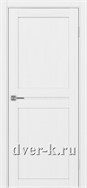 Глухая межкомнатная дверь Оптима Порте Турин 520.111 в экошпоне белый лед