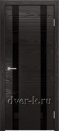Остекленная шпонированная дверь Vertikal-2 в цвете неро