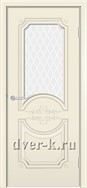 Остекленная эмалированная дверь Адель ДО в цвете ваниль