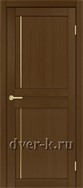 Межкомнатная дверь Оптима Порте Турин 523.111 АПС SG в экошпоне орех с молдингом матовое золото
