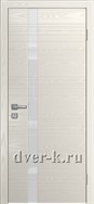 Остекленная шпонированная дверь Vertikal-4 в цвете бьянко