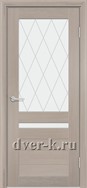 Остекленная ламинированная дверь XL15.01 с отделкой Хард Флекс в цвете Дуб Бруно