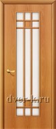 Остекленная недорогая межкомнатная дверь Приора ДО в финиш-пленке миланский орех
