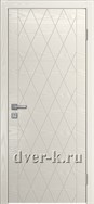 Глухая шпонированная дверь Vertikal-10 в цвете бьянко