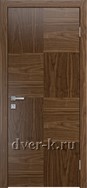 Глухая шпонированная дверь Plain-4 в цвете американский орех