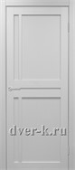 Глухая межкомнатная дверь Оптима Порте Турин 523.111 в экошпоне белый лед