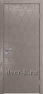 Глухая шпонированная дверь Vertikal-10 в темно-сером цвете