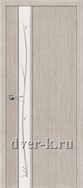 Ламинированная межкомнатная дверь Глейс-1 Twig 3D Cappuccino