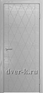 Глухая шпонированная дверь Vertikal-10 в светло-сером цвете