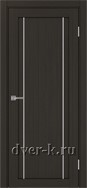 Глухая межкомнатная дверь Турин 522.111 АПП SC в экошпоне венге с молдингом матовый хром