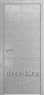Глухая шпонированная дверь Vertikal-7 в светло-сером цвете