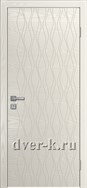 Глухая шпонированная дверь Vertikal-11 в цвете бьянко
