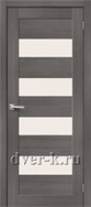 Остекленная межкомнатная дверь Браво-23 в экошпоне Grey Melinga