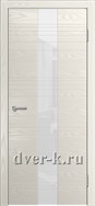 Остекленная шпонированная дверь Vertikal-5 в цвете бьянко