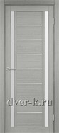 Межкомнатная дверь Оптима Порте Турин 558.212 в экошпоне дуб серый со стеклом Мателюкс