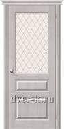 Остекленная сосновая межкомнатная дверь М5 ДО белый воск