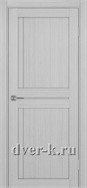 Глухая межкомнатная дверь Турин 523.111 АПП SC в экошпоне дуб серый с молдингом матовый хром