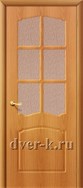 Остекленная межкомнатная дверь Лилия ДО в ПВХ миланский орех