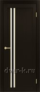 Межкомнатная дверь Оптима Порте Турин 525 АПС SG в экошпоне венге со стеклом Мателюкс и молдингом матовое золото