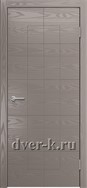 Глухая шпонированная дверь Vertikal-7 в темно-сером цвете