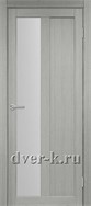Межкомнатная дверь Оптима Порте Турин 521.21 в экошпоне дуб серый со стеклом Мателюкс