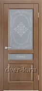 Остекленная шпонированная дверь Ростра-3 ДО в цвете дуб палисандр