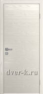 Глухая шпонированная дверь Vertikal-6 в цвете бьянко