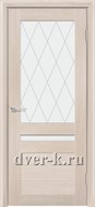 Остекленная ламинированная дверь XL15.01 с отделкой Хард Флекс в цвете Капучино