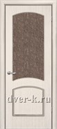 Строительная межкомнатная дверь с остеклением Наполеон ДО беленый дуб
