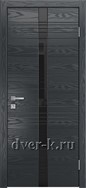 Остекленная шпонированная дверь Vertikal-3 в цвете неро