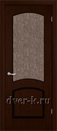 Строительная межкомнатная дверь с остеклением Наполеон ДО в шпоне венге