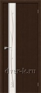 Ламинированная межкомнатная дверь Глейс-1 Twig 3D Wenge