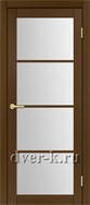 Межкомнатная дверь Оптима Порте Турин 540.2222 в экошпоне орех со стеклом Мателюкс