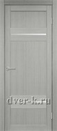 Межкомнатная дверь Оптима Порте Турин 532.12121 в экошпоне дуб серый со стеклом Мателюкс