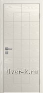 Глухая шпонированная дверь Vertikal-7 в цвете бьянко