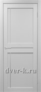 Глухая межкомнатная дверь Турин 523.111 АПП SC в экошпоне белый лед с молдингом матовый хром