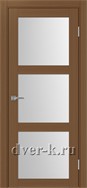 Межкомнатная дверь Оптима Порте Турин 530.222 в экошпоне орех со стеклом Мателюкс