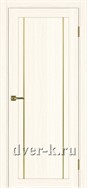 Межкомнатная дверь Оптима Порте Турин 522.111 АПП SG в цвете белый снежный с молдингом матовое золото
