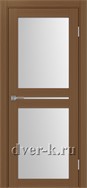 Межкомнатная дверь Оптима Порте Турин 520.222 в экошпоне орех со стеклом Мателюкс