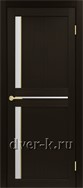 Межкомнатная дверь Оптима Порте Турин 523.221 АПС SG в экошпоне венге со стеклом Мателюкс и молдингом матовое золото