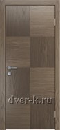 Глухая шпонированная дверь Plain-4 в цвете дуб грейвуд