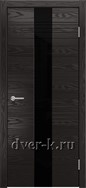 Остекленная шпонированная дверь Vertikal-5 в цвете неро
