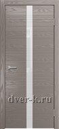 Остекленная шпонированная дверь Vertikal-3 в темно-сером цвете