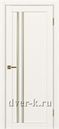 Межкомнатная дверь Оптима Порте Турин 525.121 АПС SG в бежевом цвете со стеклом Мателюкс и молдингом матовое золото