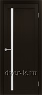 Межкомнатная дверь Оптима Порте Турин 527 АПС SC в экошпоне венге со стеклом Мателюкс и молдингом матовый хром